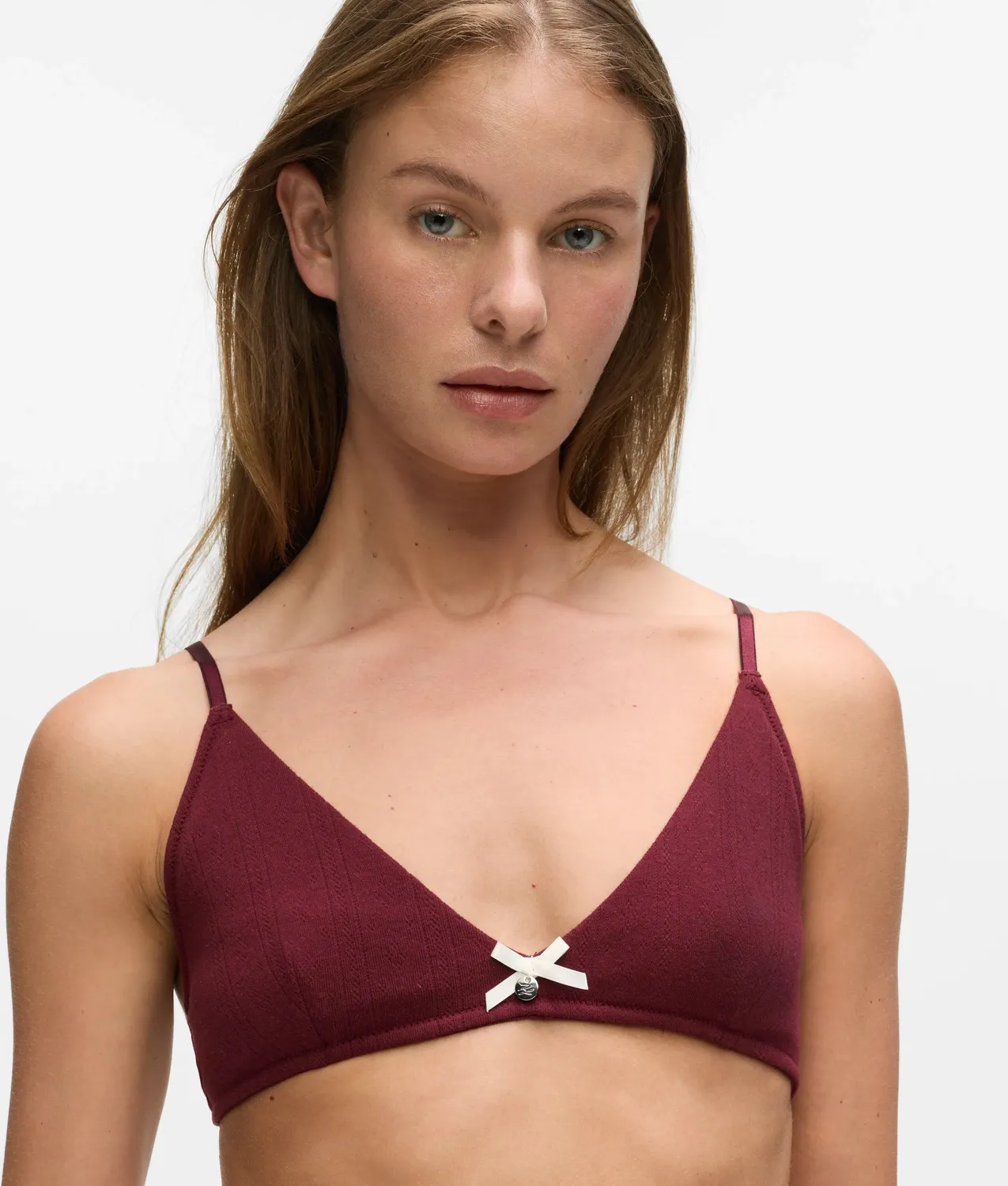 Karl Lagerfeld Autograph Pointelle Bralette Spitze Rosa