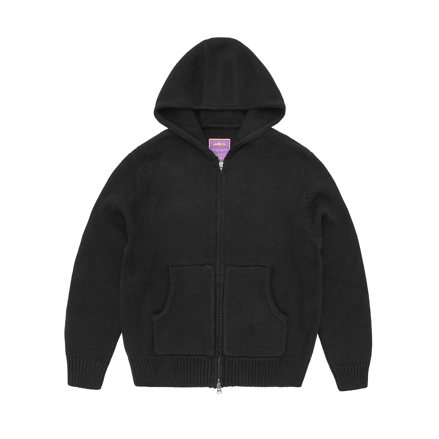 Corteiz Alcatraz Heavy Knit Zip Hoodie Schwarz
