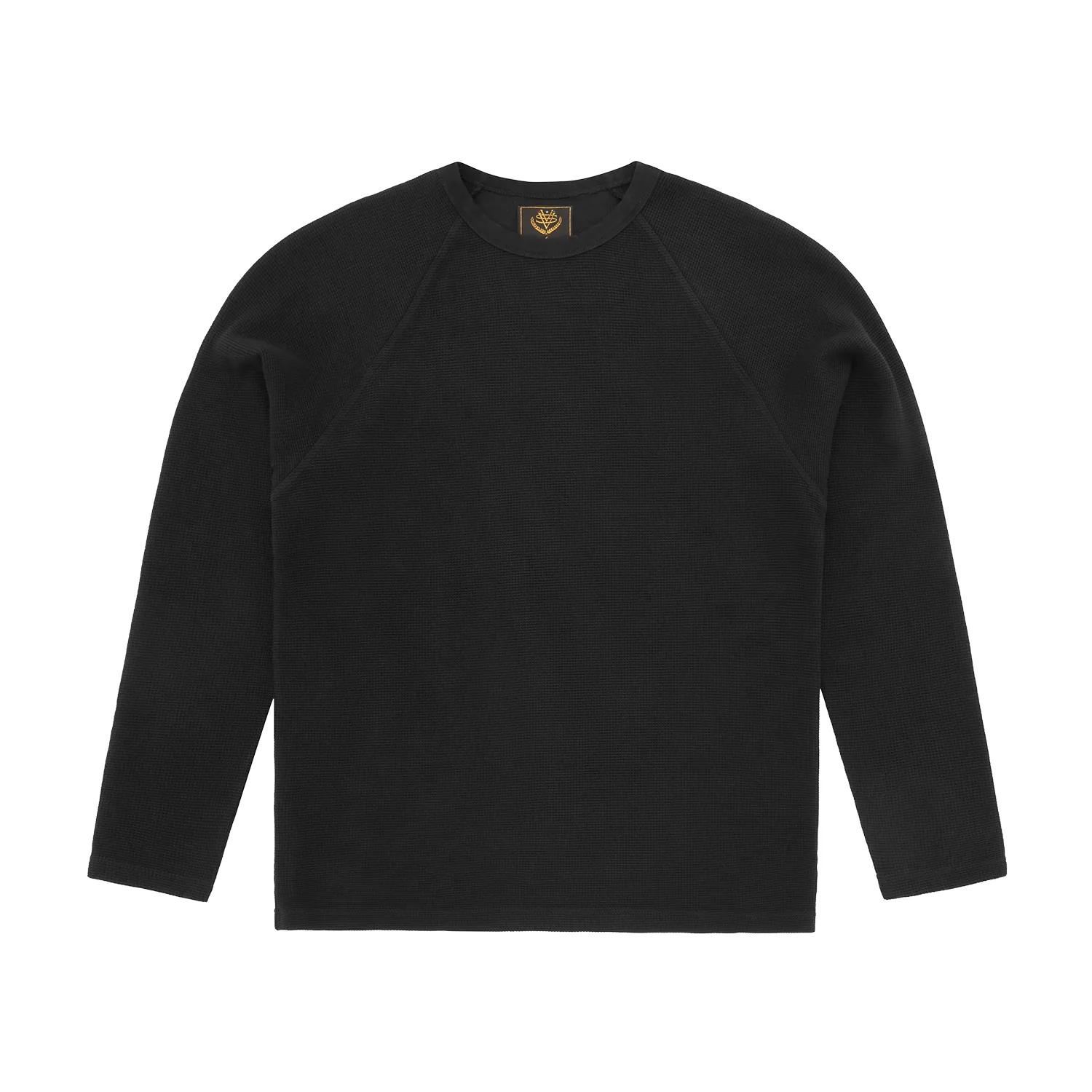 Corteiz Star Raglan Waffle Thermal Schwarz Jersey