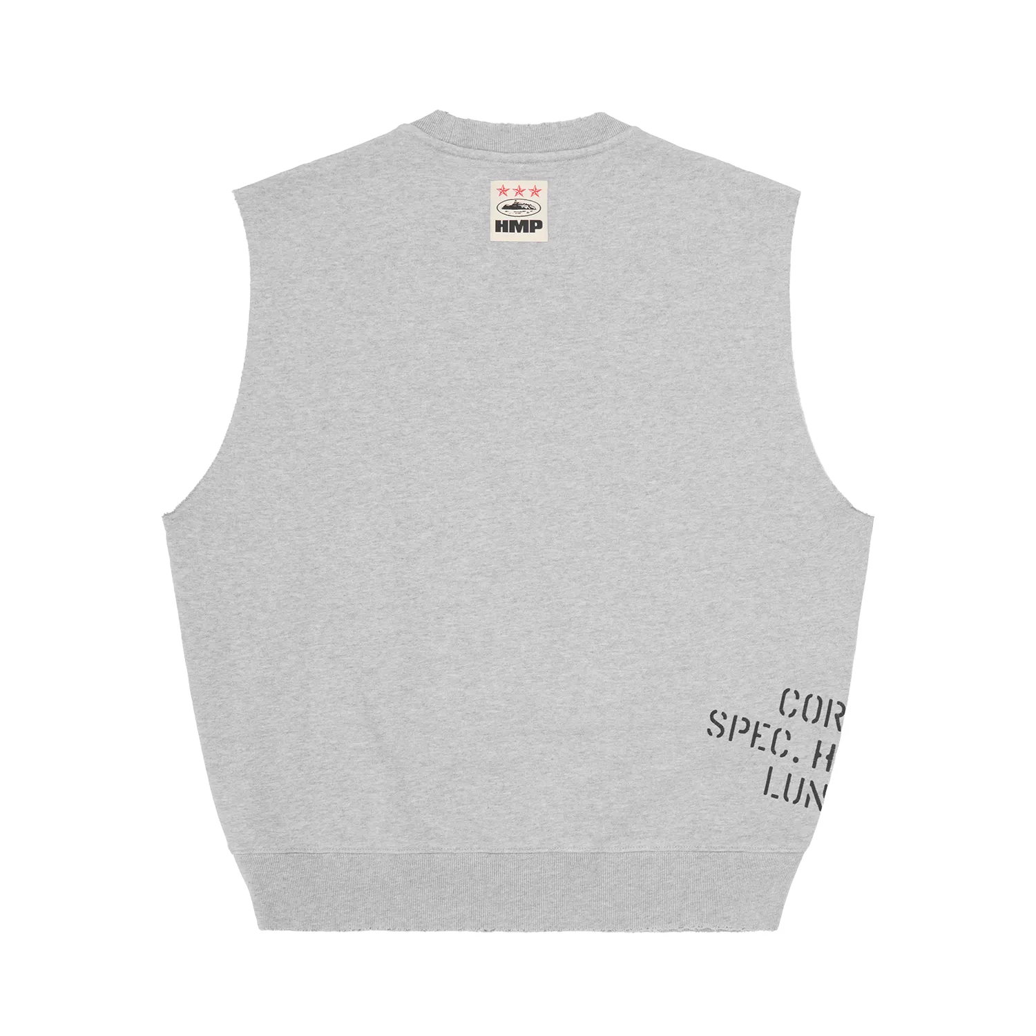 Corteiz HMP Stencil Weste Heather Grey 440GSM