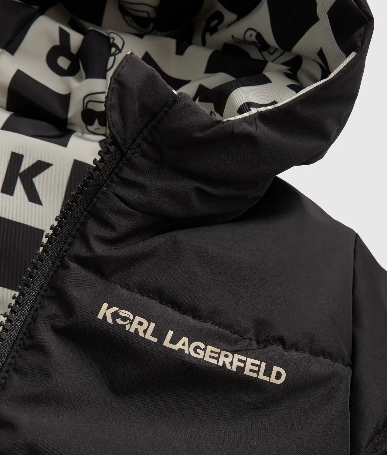 Karl Lagerfeld Puffer Wendejacke Jungen 4Y gemustert