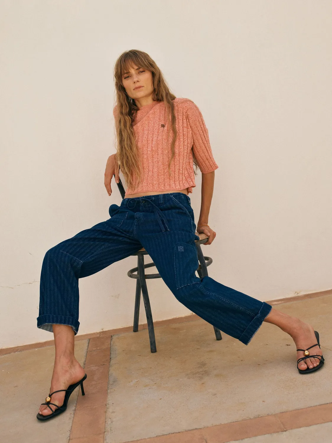 Mos Mosh MMHTokyo Herringbone Cargohose Baumwolle