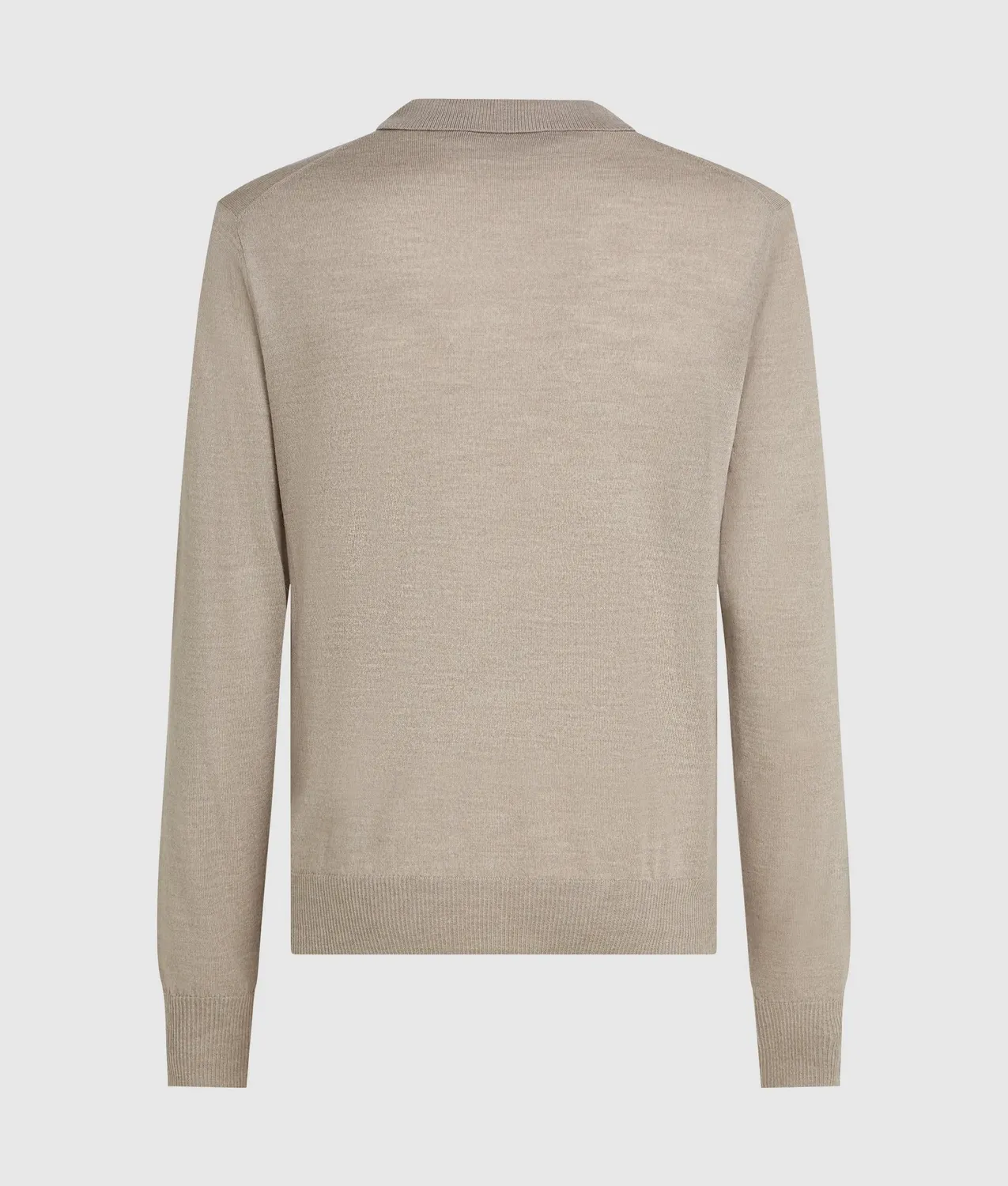 Karl Lagerfeld Merino Polo Langarm Monogramm Größe L