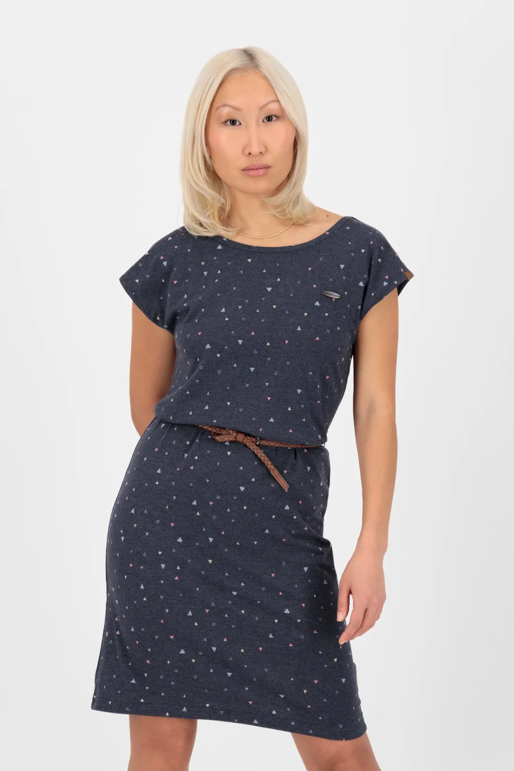 Alife & Kickin ElliAK B Shirtkleid Dunkelblau Jersey Gürtel