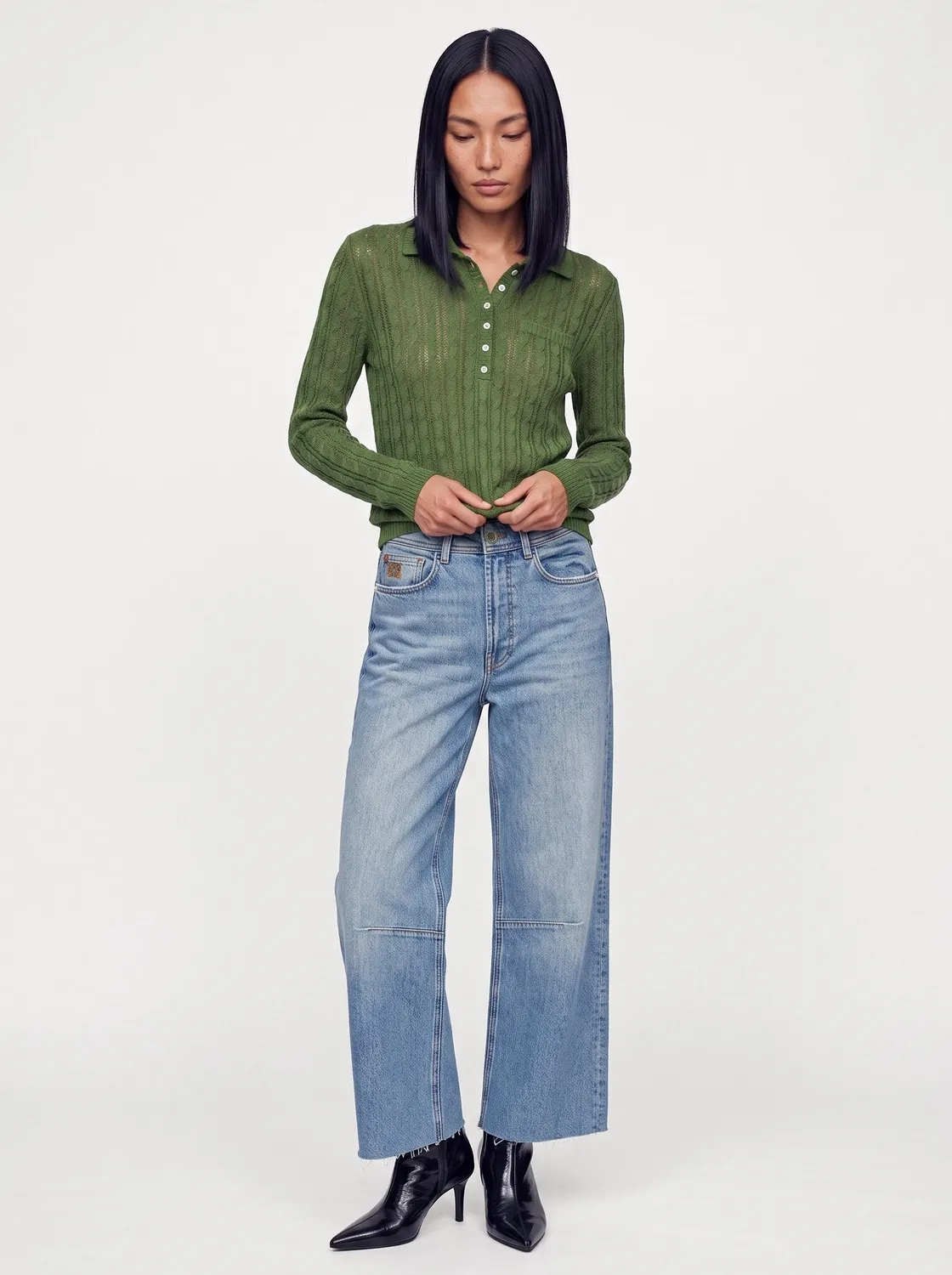 Mos Mosh MMPeace Sheer Strickpullover Cactus
