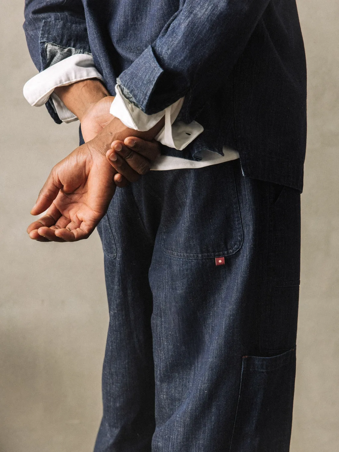 Mos Mosh MMGLuca Chambray Hose Indigo Blue Regular