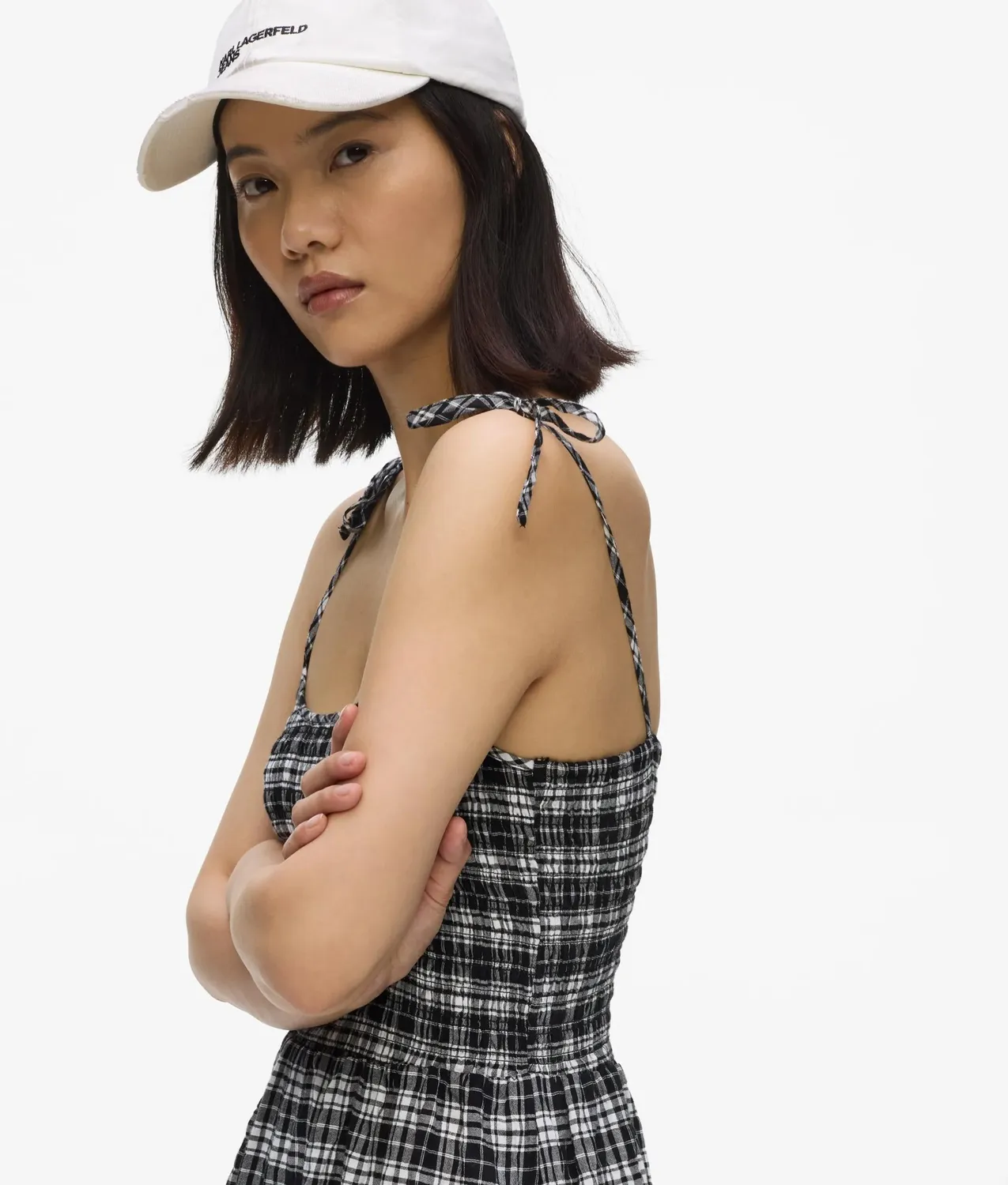 Karl Lagerfeld KL Jeans Minikleid Karo Träger
