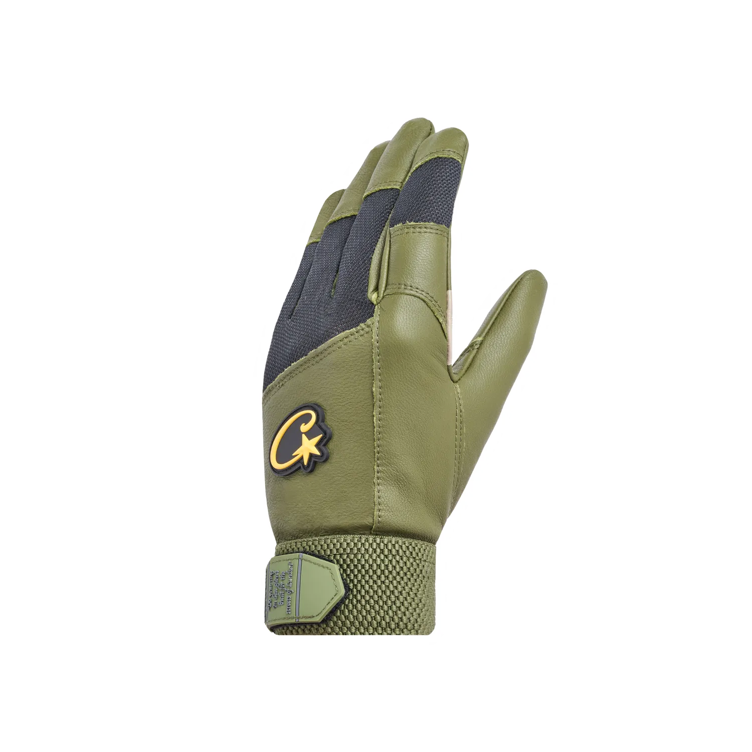 Corteiz Leather Gloves Handschuhe Grün Leder