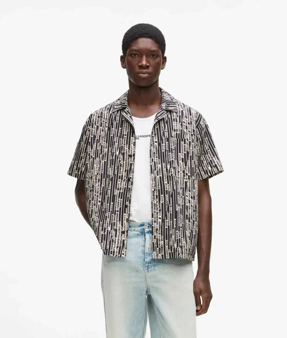 Karl Lagerfeld KL Jeans Kurzarmhemd Logoprint