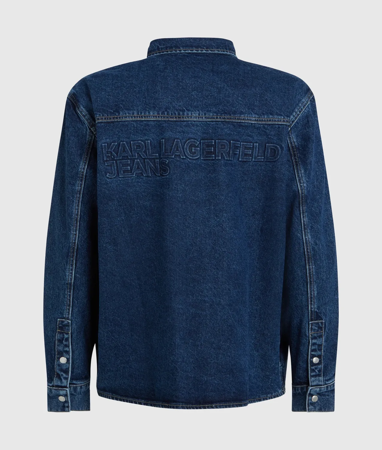 Karl Lagerfeld KL Jeans Logo Denim Overshirt Jeanshemd