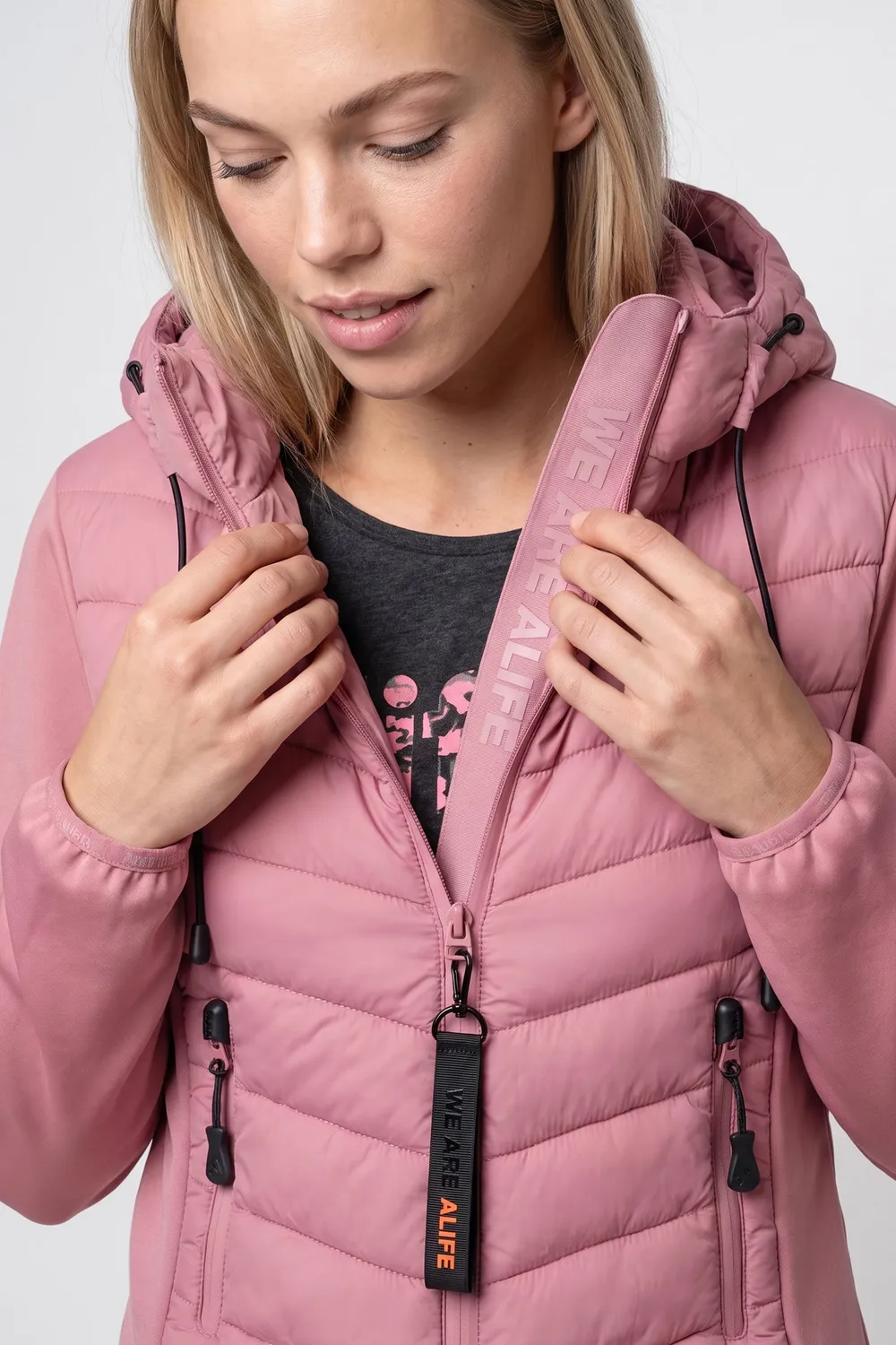 Alife & Kickin ZeliaAK A Hybrid Jacke Rot Leicht