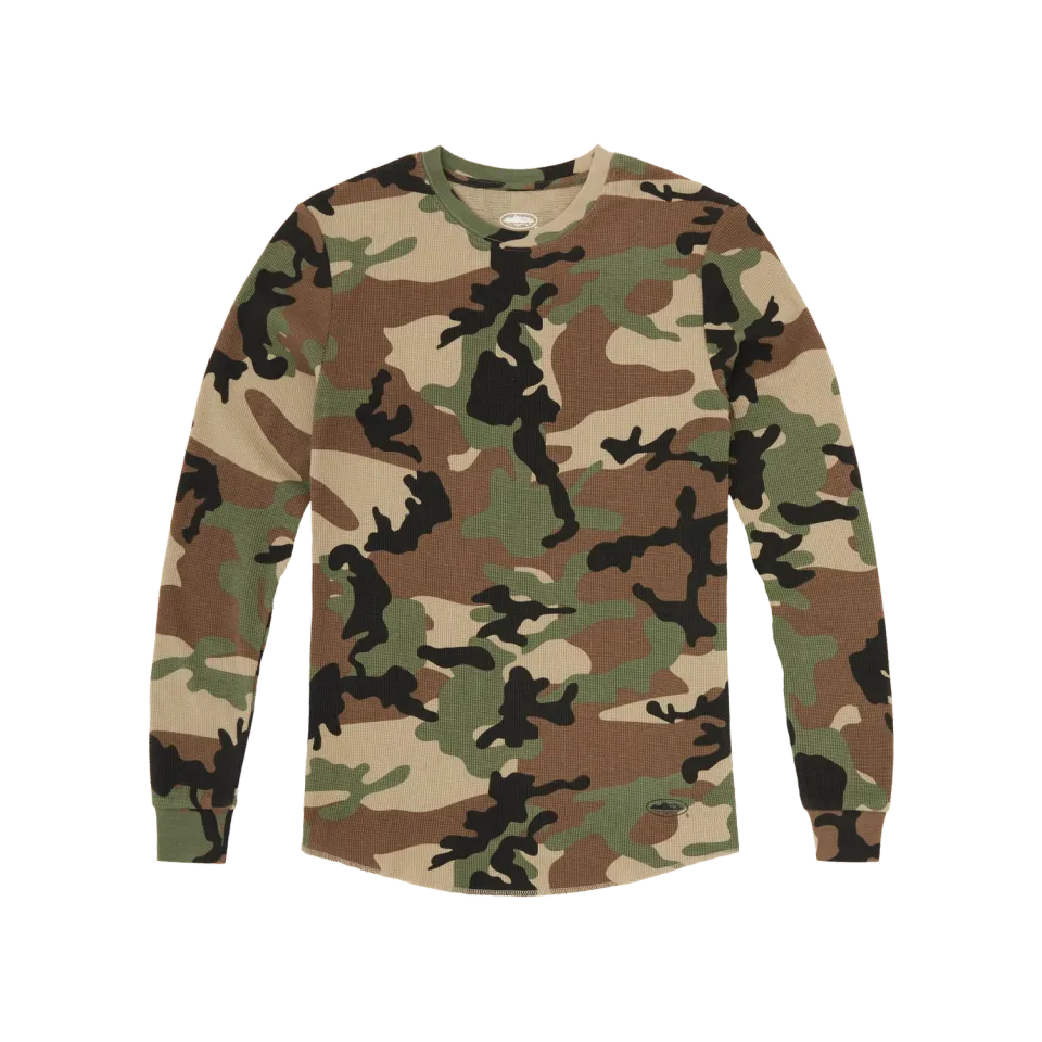 Corteiz Guerillaz Thermal LS Tee Woodland Camo warm