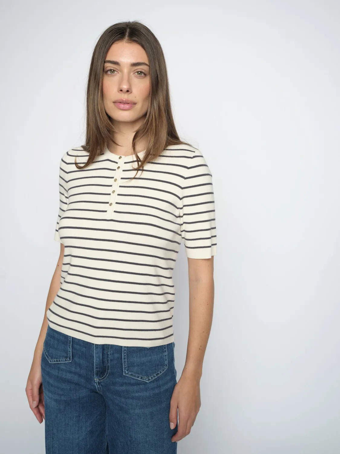 Mos Mosh MMAliz Caliz Stripe Strickpulli Cabernet gestreift