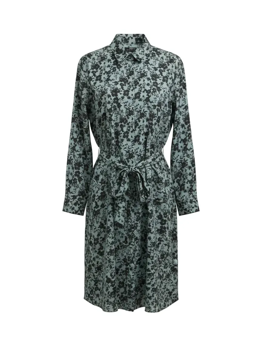 Gloriette Flower Print Minikleid Grün Baumwolle