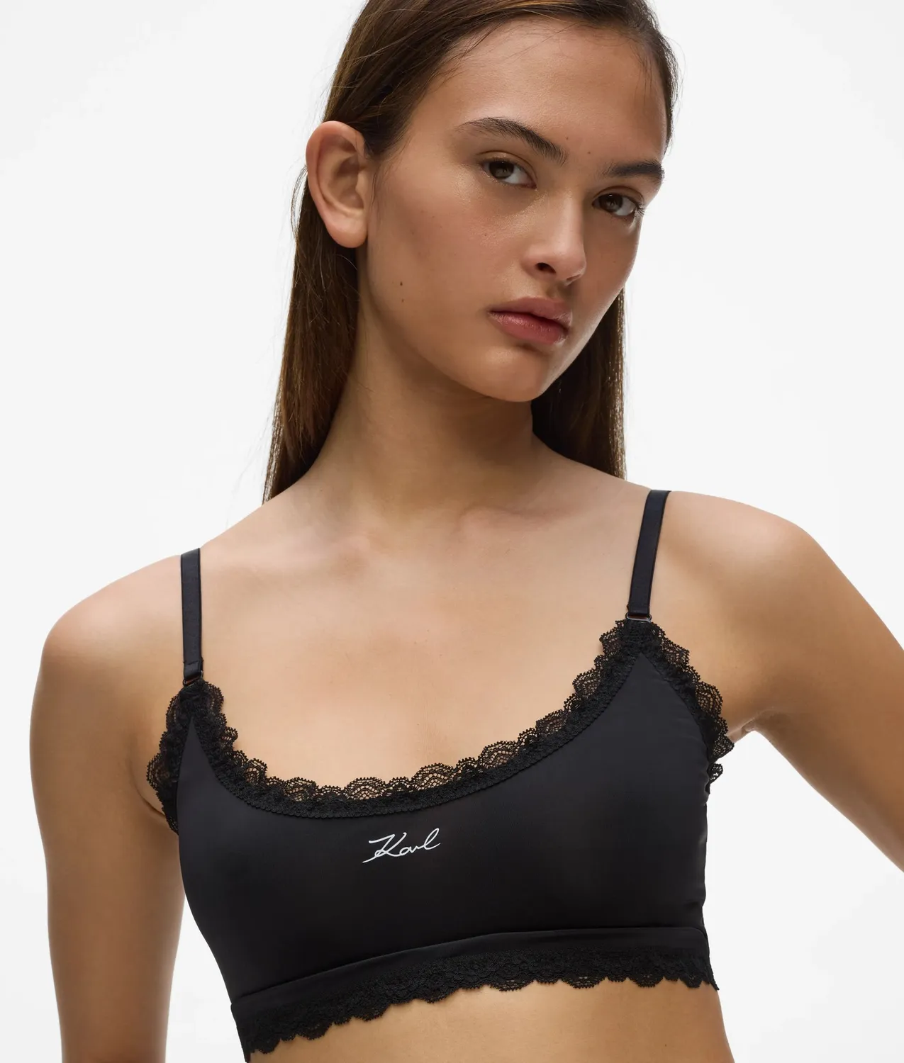 Karl Lagerfeld Signature Bralette Bustier Spitze Damen