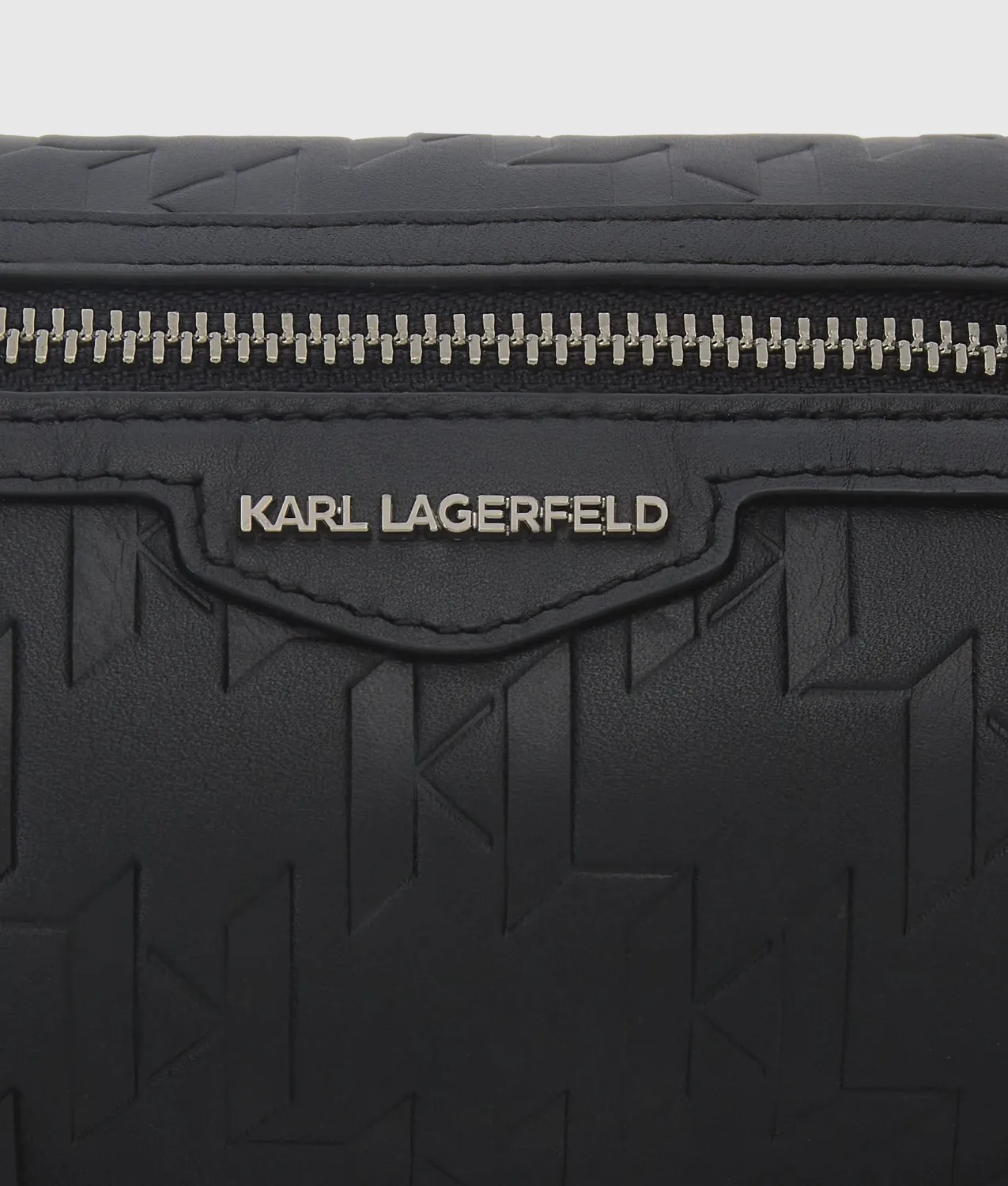 Karl Lagerfeld K/Loom Leder Mini Barrel Bag Monogramm