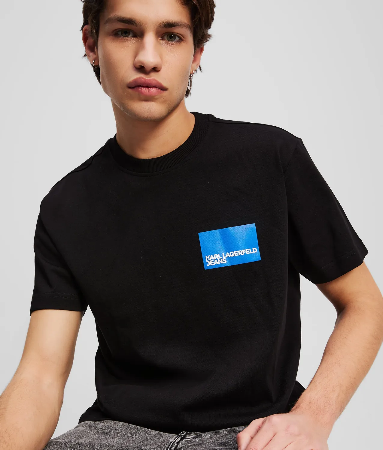 Karl Lagerfeld Jeans Box Logo T-Shirt Herren weiß