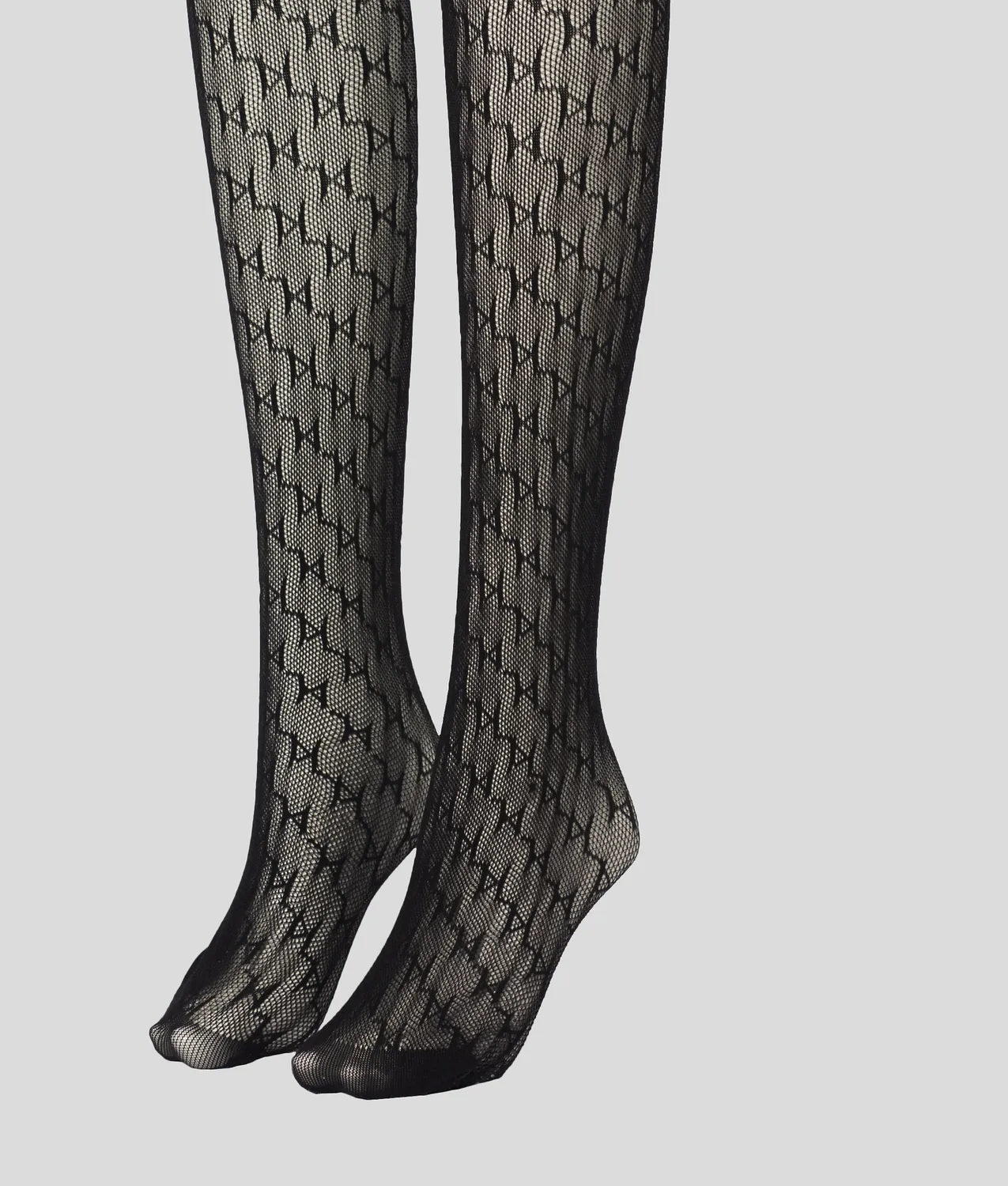 Karl Lagerfeld K/Monogram Tights Strumpfhose Damen Schwarz semi-sheer