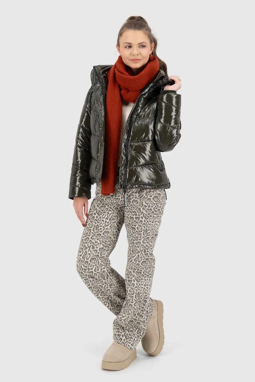Alife & Kickin DayanyAK A Pufferjacke Damen schwarz Glanz