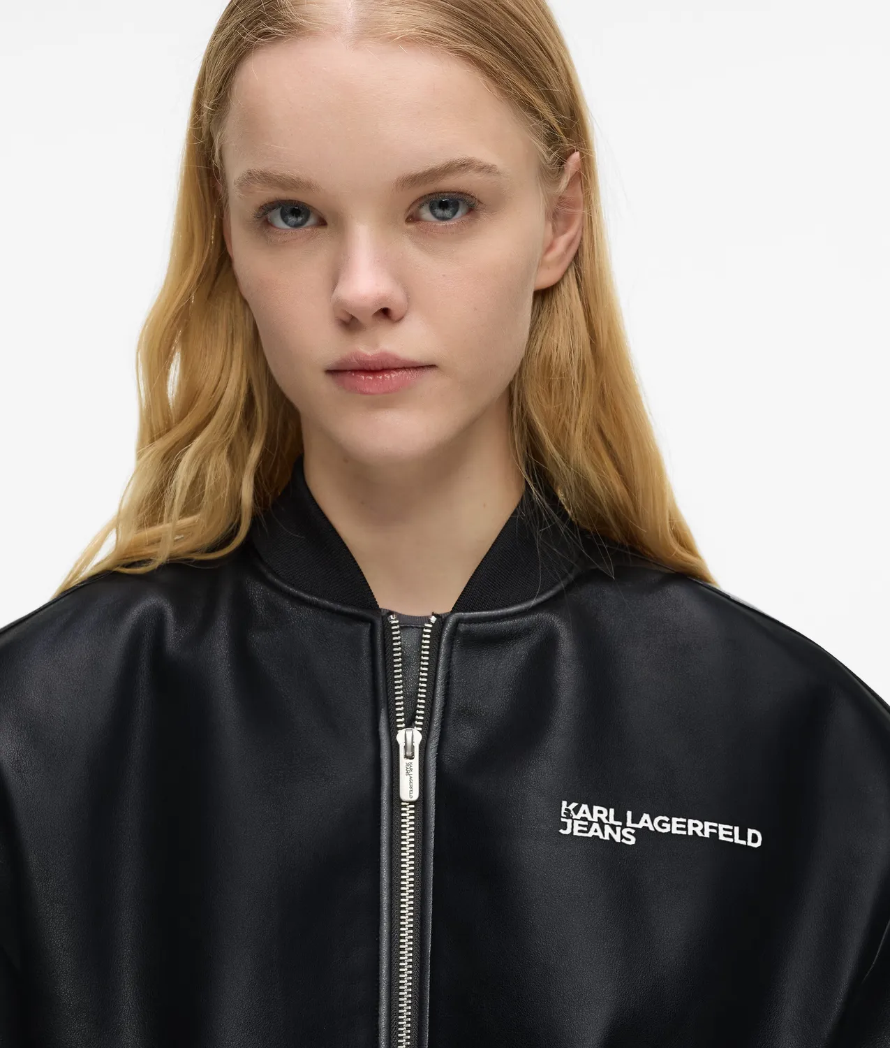 Karl Lagerfeld KL Jeans Bomberjacke Kunstleder