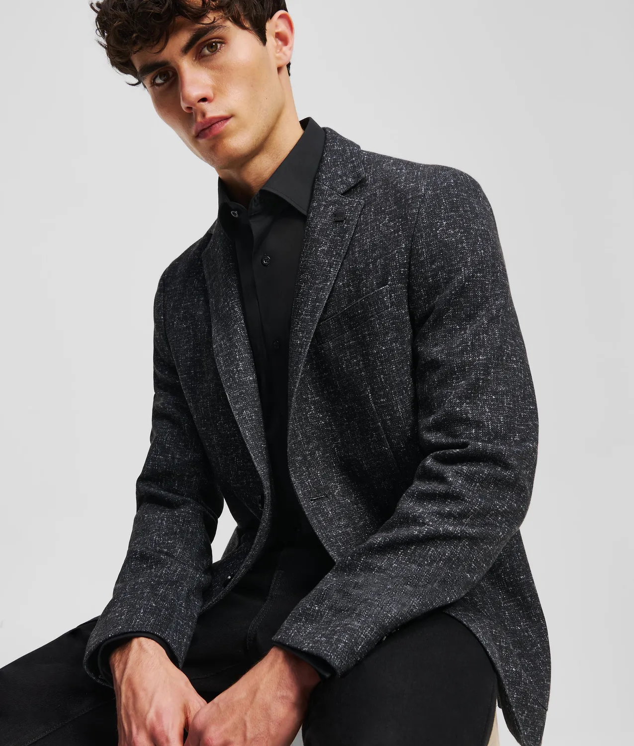 Karl Lagerfeld Tailored Sakko Herren 2-Knopf Baumwolle