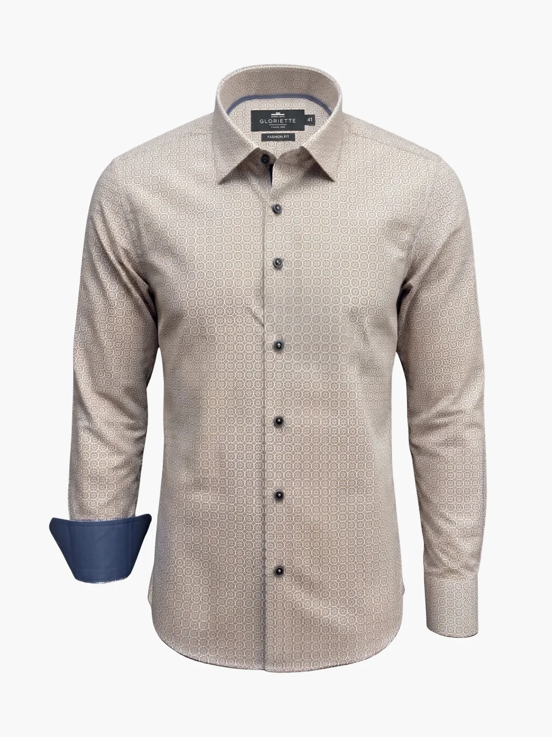 Gloriette Windsor Fashion Fit Gemustert Hemd Hellblau