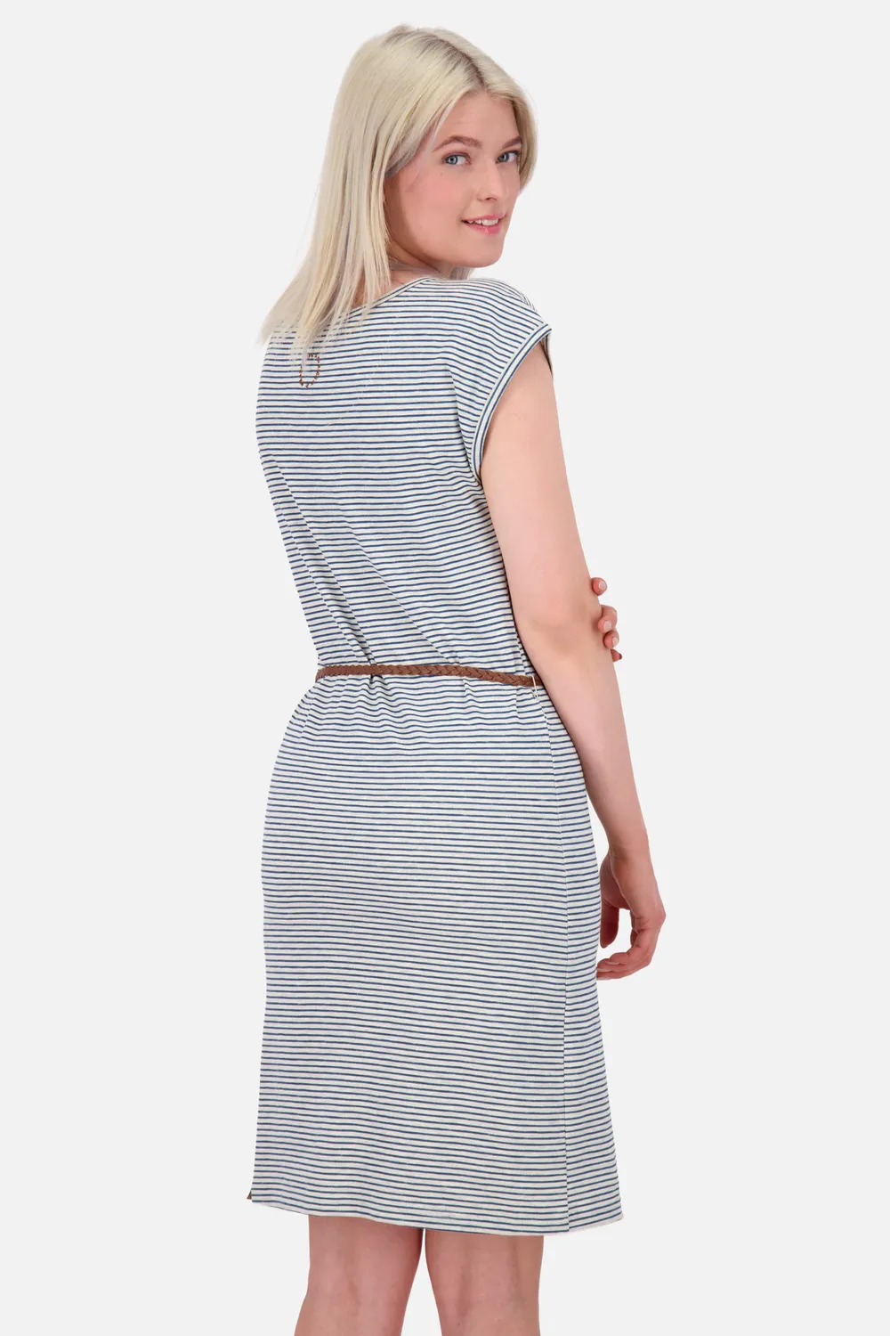 Alife & Kickin ElliAK Z Shirtkleid Grau gestreift kurz