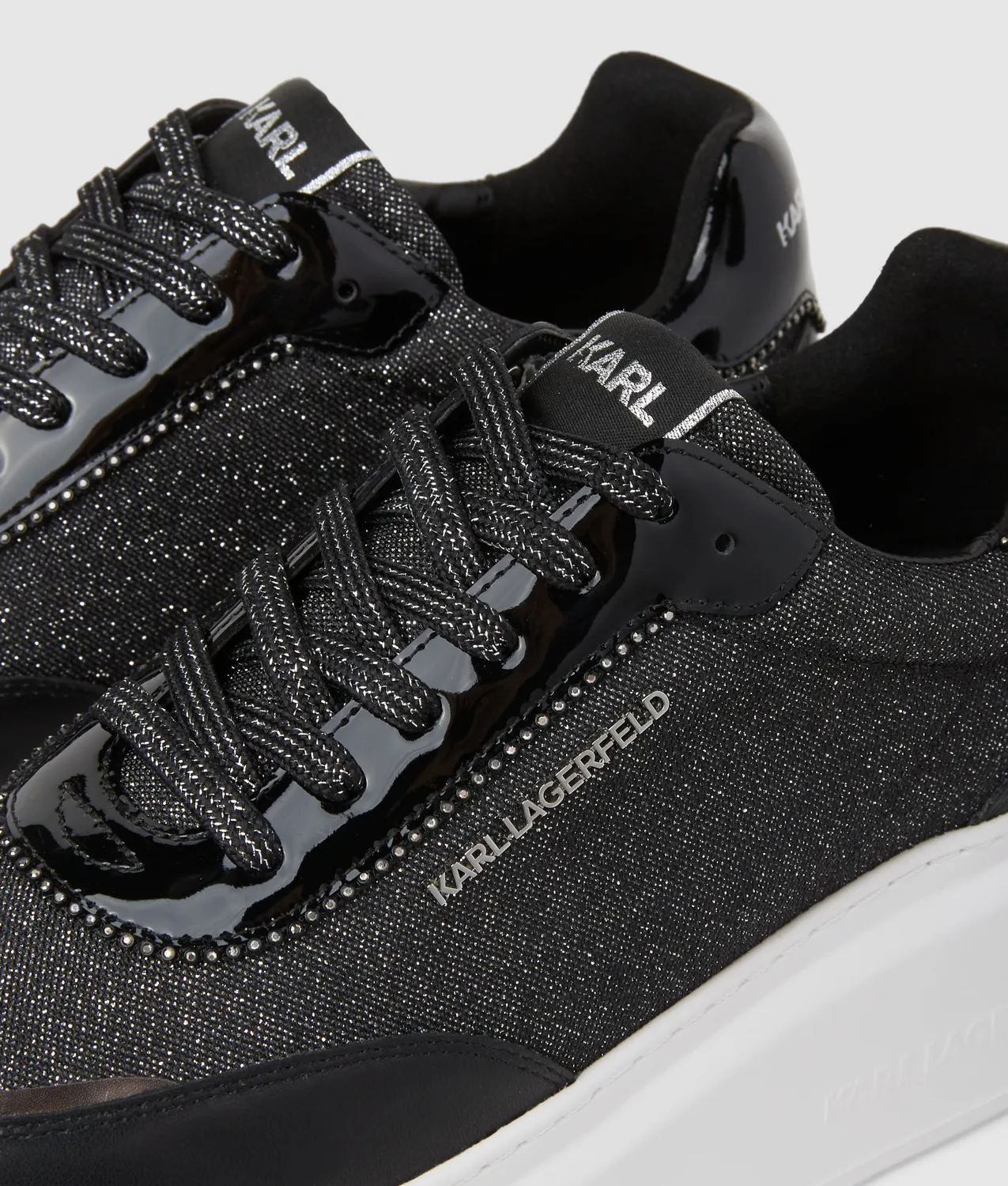 Karl Lagerfeld Anakapri Sneaker Glitzer Keilsohle