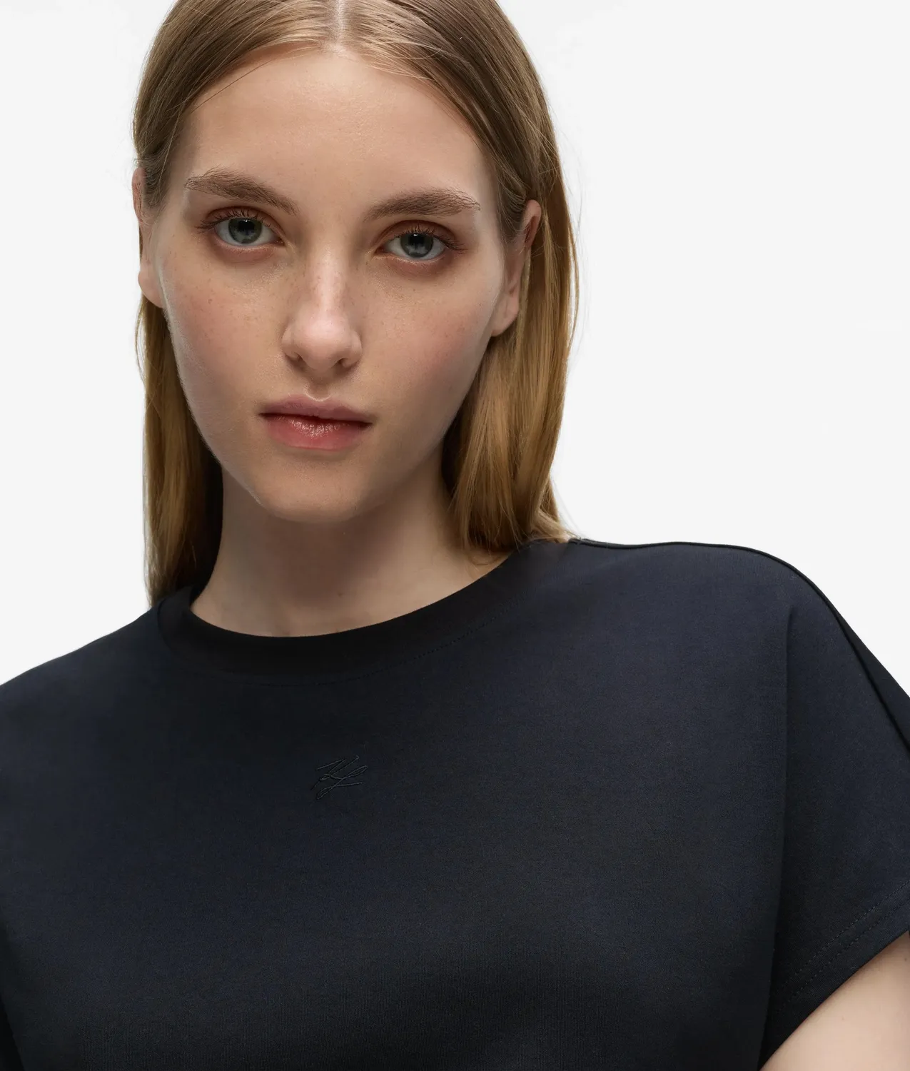 Karl Lagerfeld Capped Sleeve T-Shirt Autograph