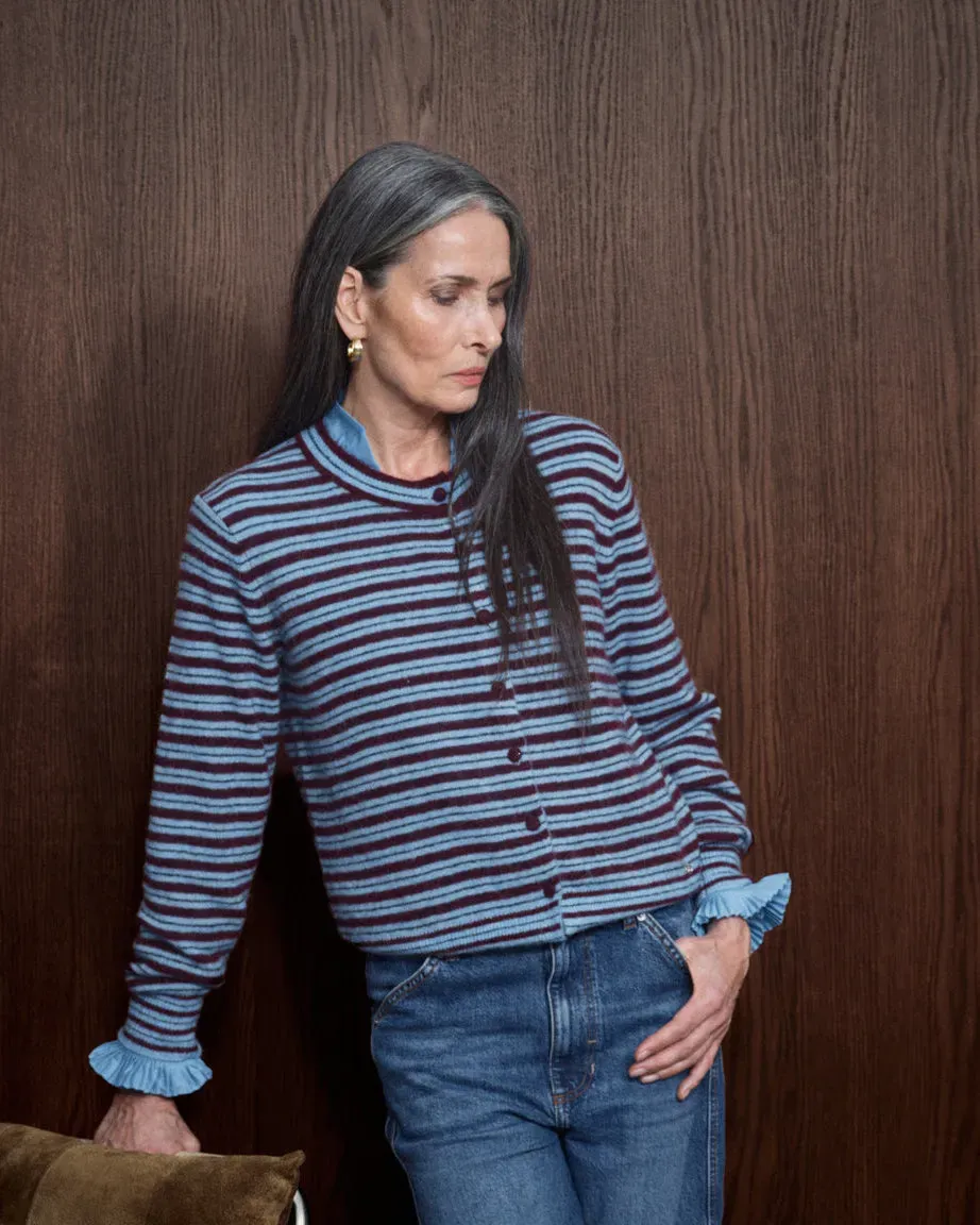 Mos Mosh Milvi Stripe Cardigan Port Royale gestreift