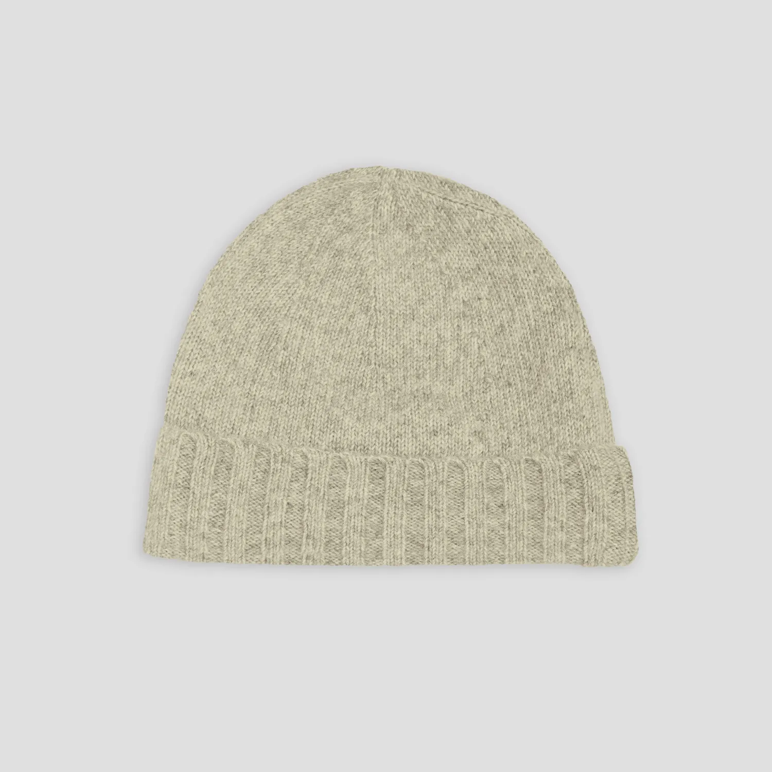 Senatex Mütze Woll-Baumwoll-Mix Cream Rippstrick