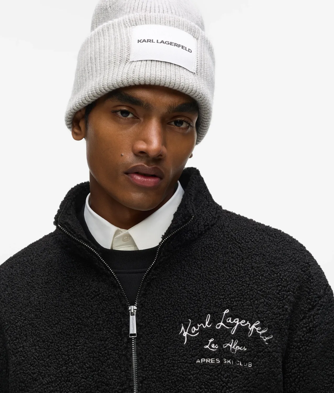 Karl Lagerfeld Loungewear Fleecejacke Teddy Reissverschluss
