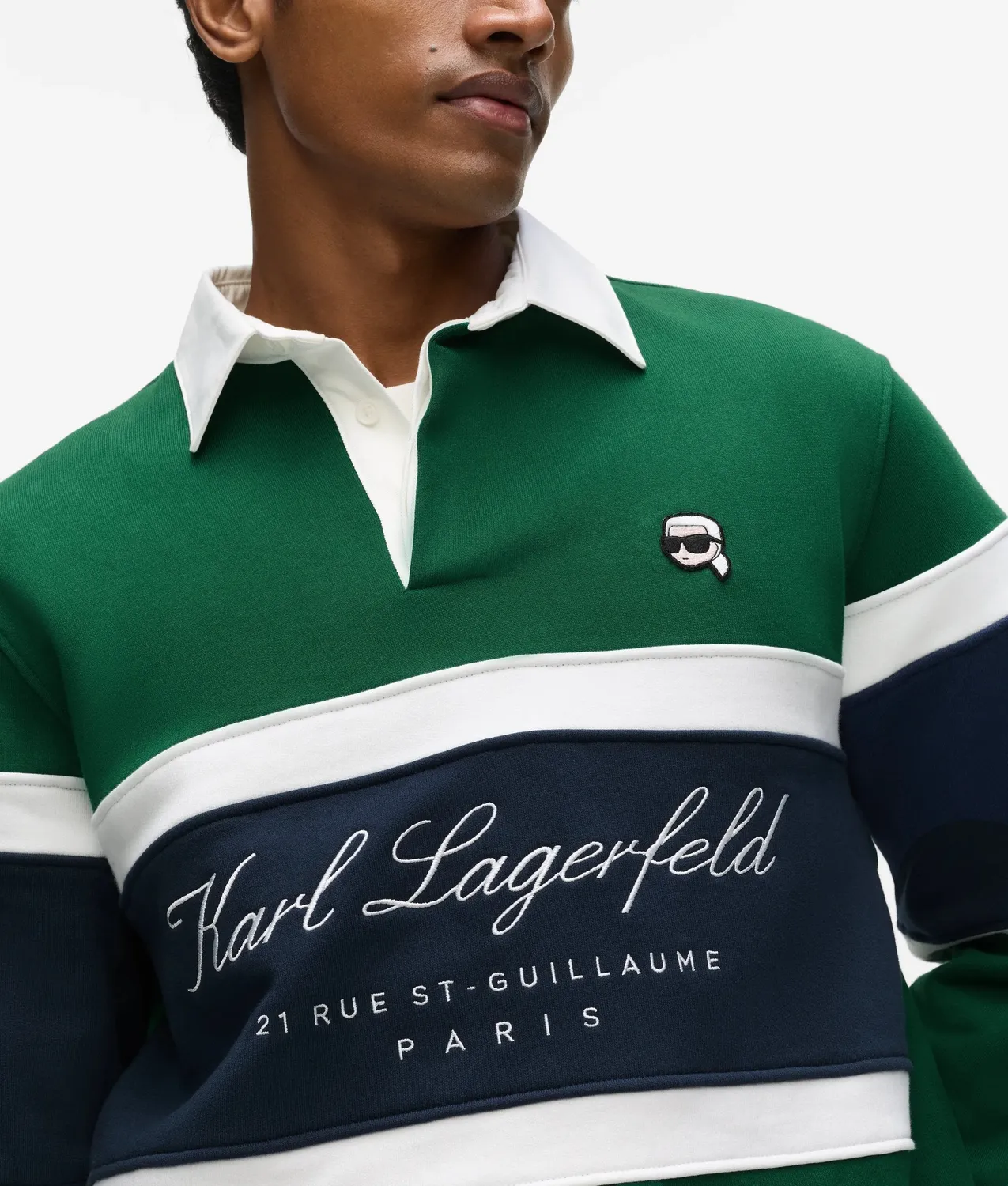 Karl Lagerfeld Ikon Polo Sweatshirt Baumwolle gerader Schnitt