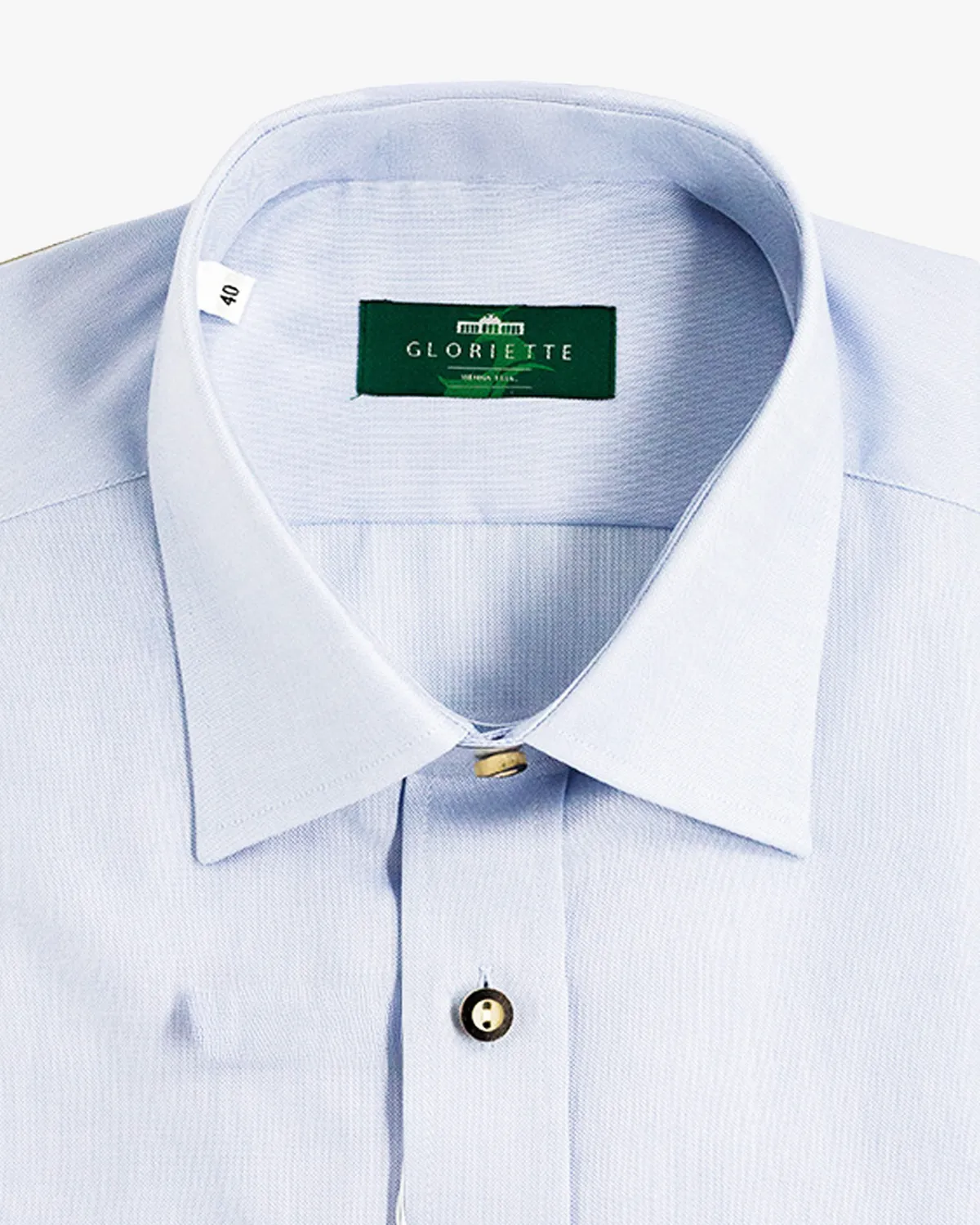 Gloriette Trachtenhemd Fein Oxford blau Iron Free