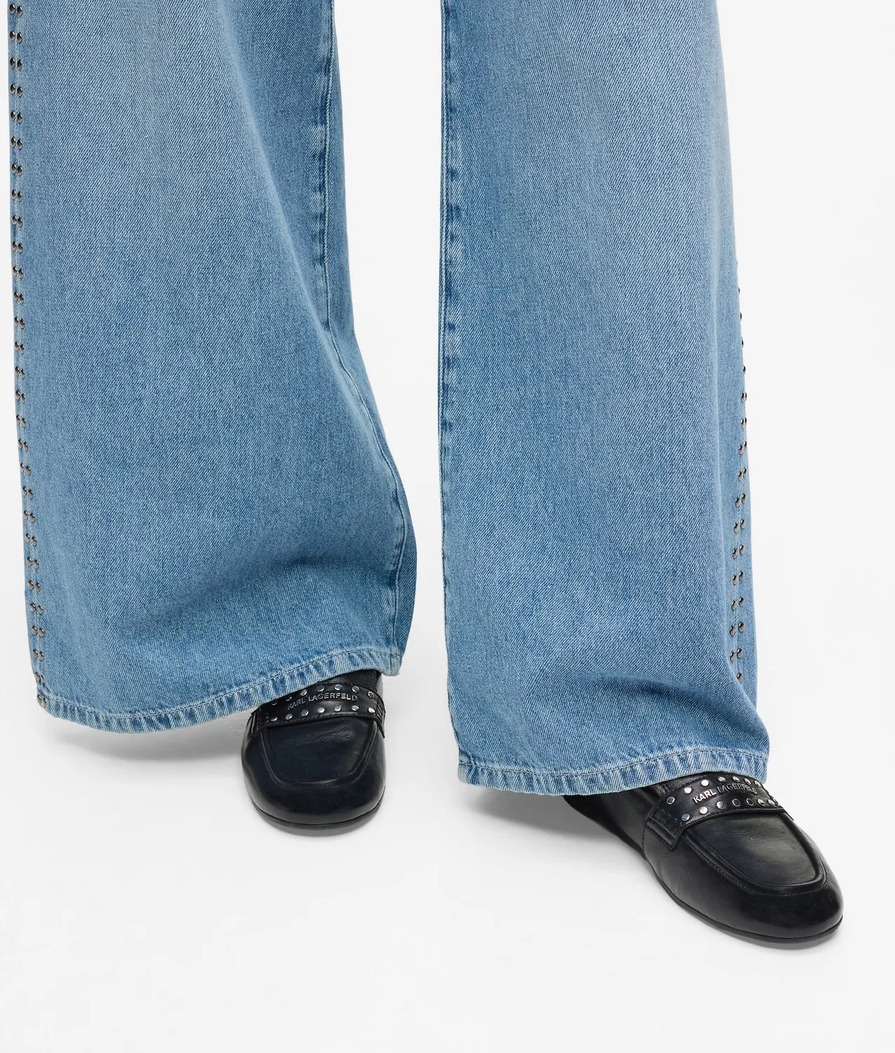 Karl Lagerfeld Marlee Loafer Leder Nieten Größe 38