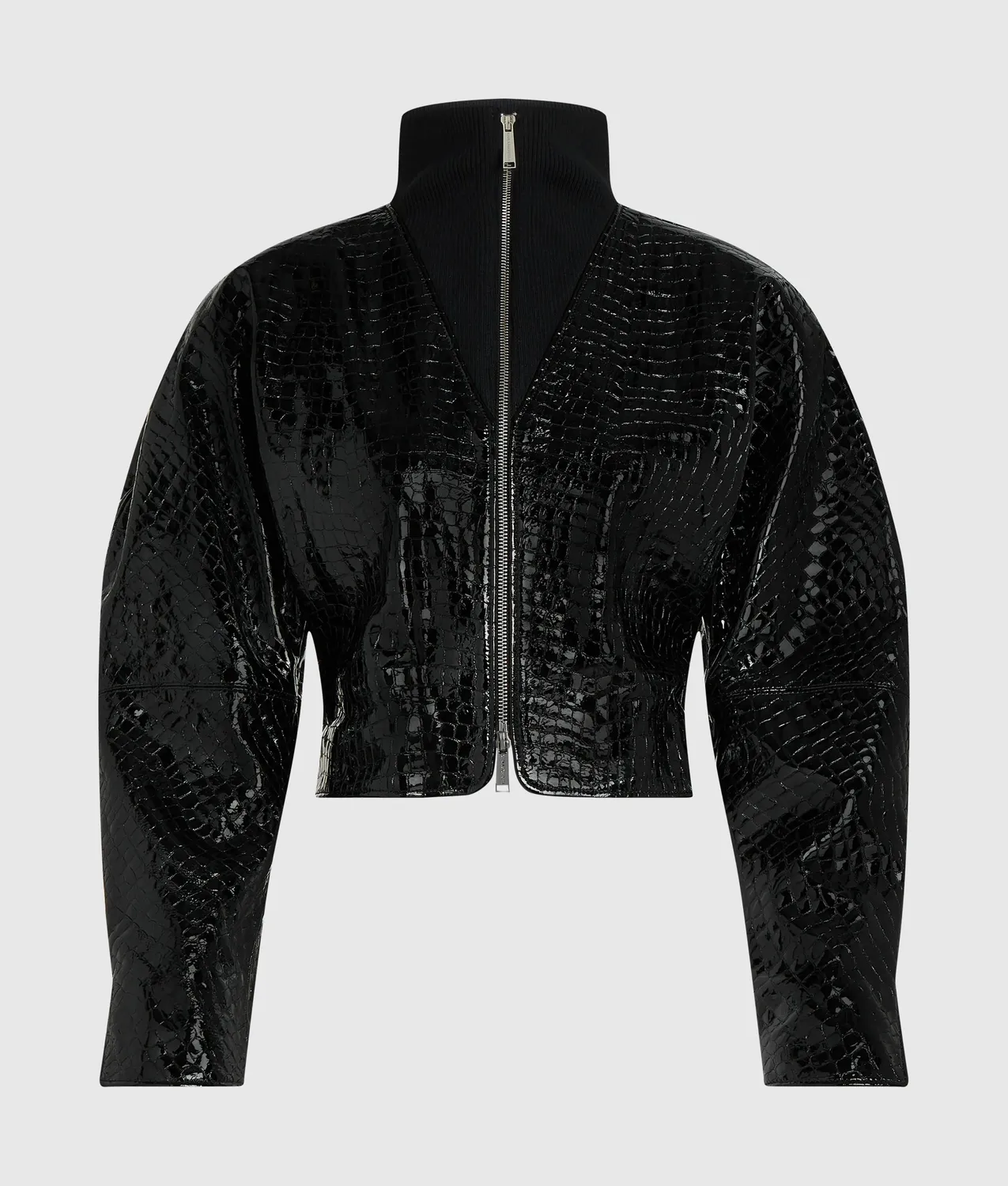 Karl Lagerfeld KL Studio Lederjacke Kroko Lammleder