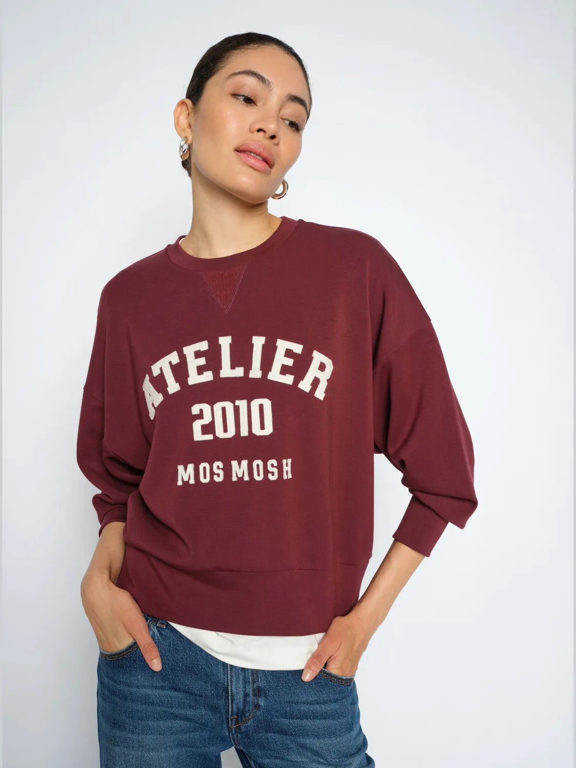 Mos Mosh MMNima Sweatshirt Port Royale Oversize