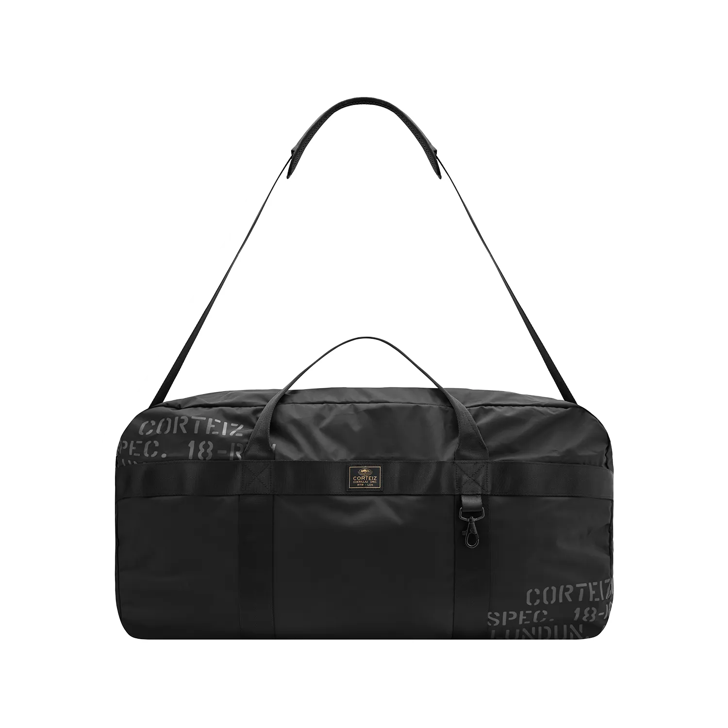 Corteiz XXL Commando Duffle Bag Reisetasche Schwarz Nylon
