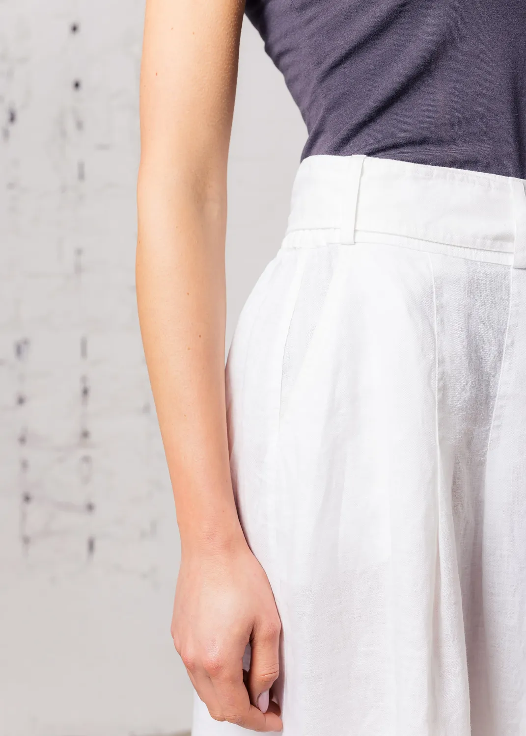 Senatex Veganer Leinenrock White 100% Leinen