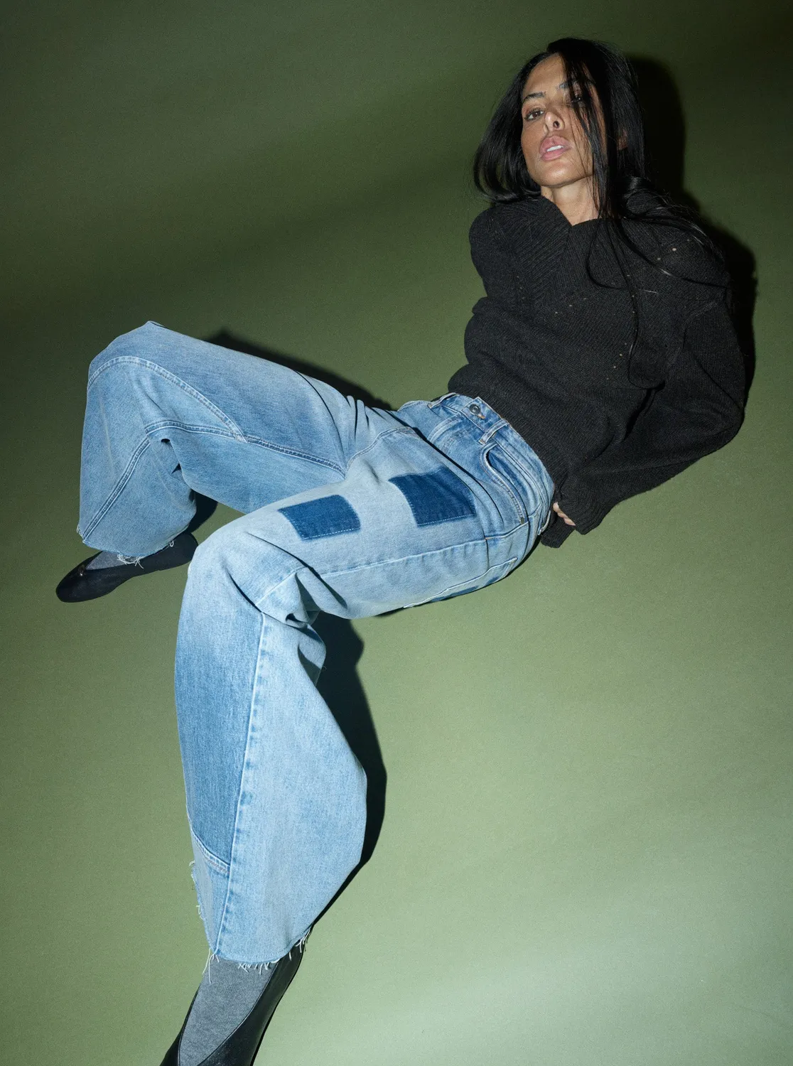 Mos Mosh MMSaddle Rise Jeans Wide Hellblau High