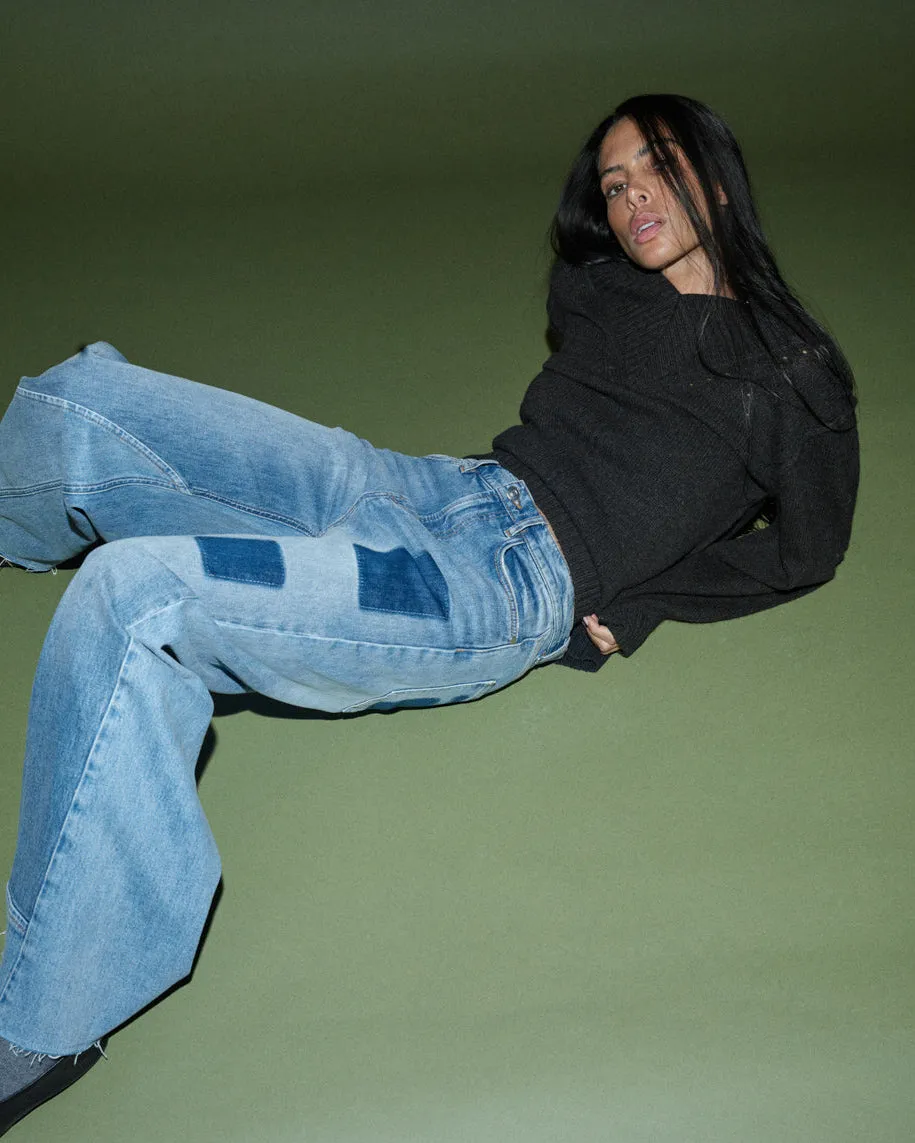 Mos Mosh MMSaddle Rise Jeans Wide Hellblau High