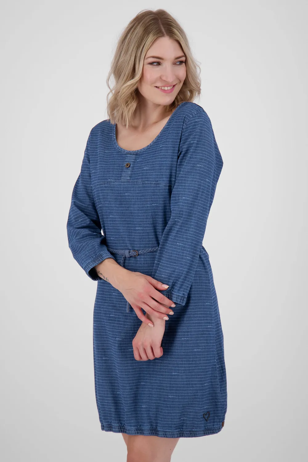Alife & Kickin DoroAK DNM B Longsleeve Dress Dunkelblau