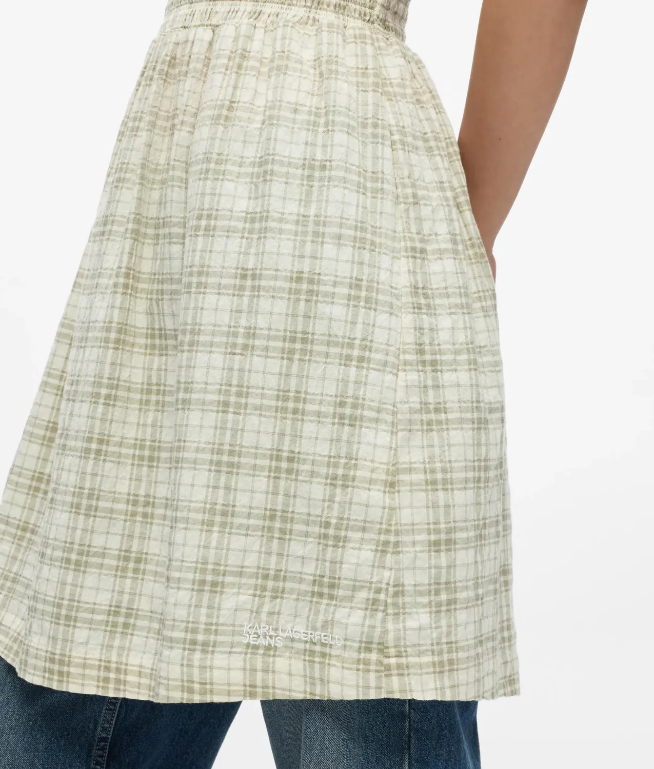 Karl Lagerfeld Checked Strappy Minikleid Karo Damen