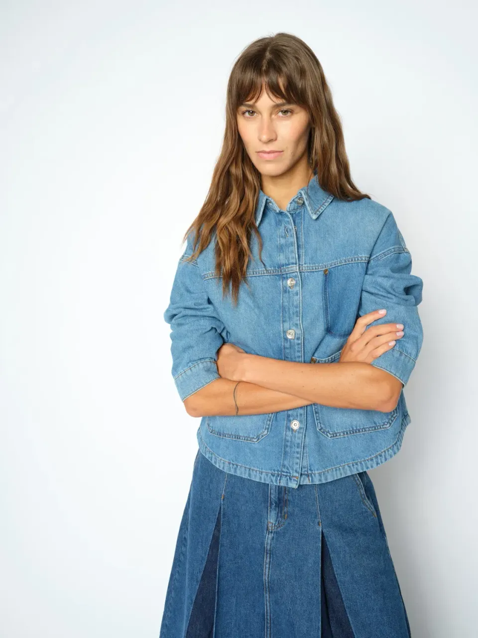 Mos Mosh MMOline Enk Shirt Denimhemd blau relaxed