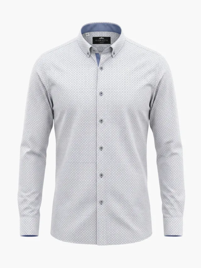 Gloriette Hemd Slim Fit Underbuttondown Finest Quality Blau