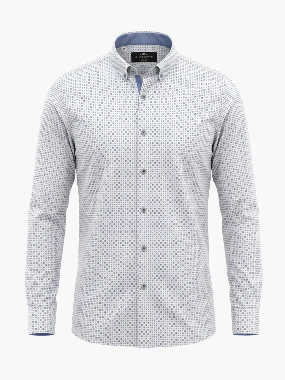 Gloriette Hemd Slim Fit Underbuttondown Finest Quality Blau