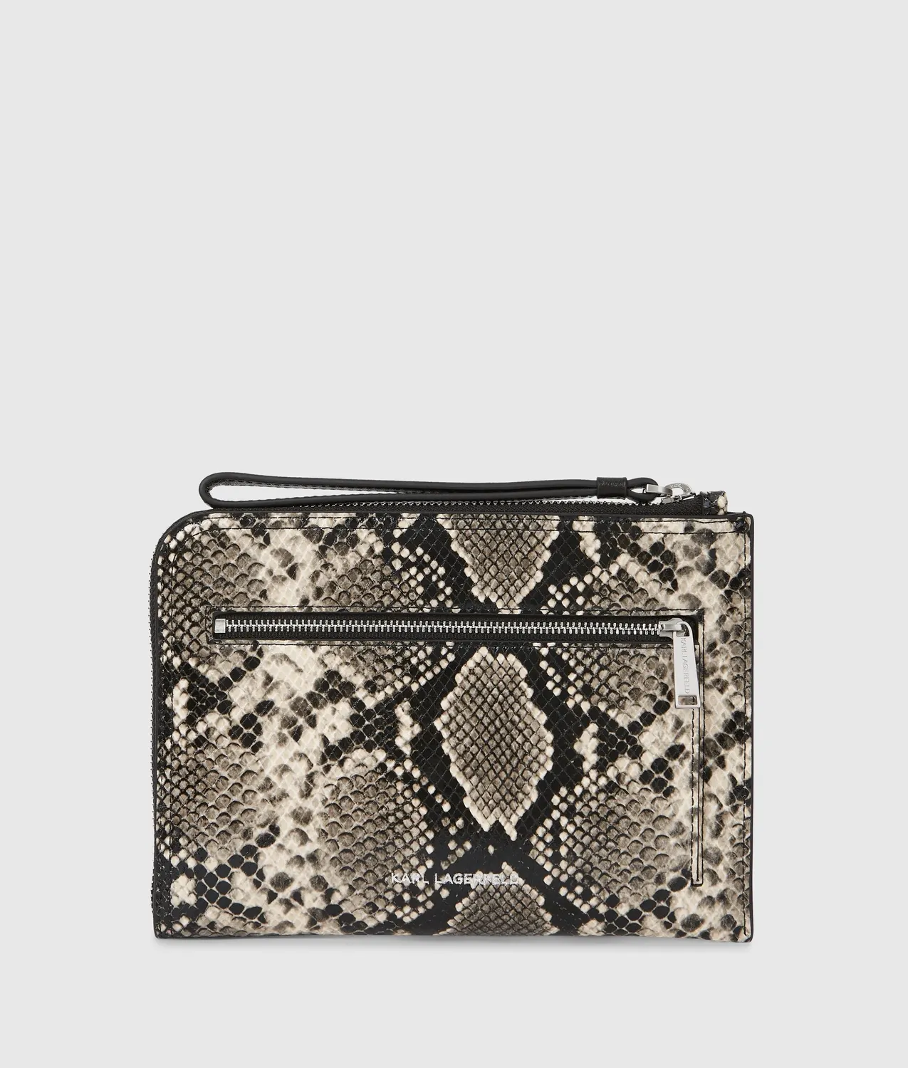 Karl Lagerfeld K/Signature Python Travel Pouch Leder