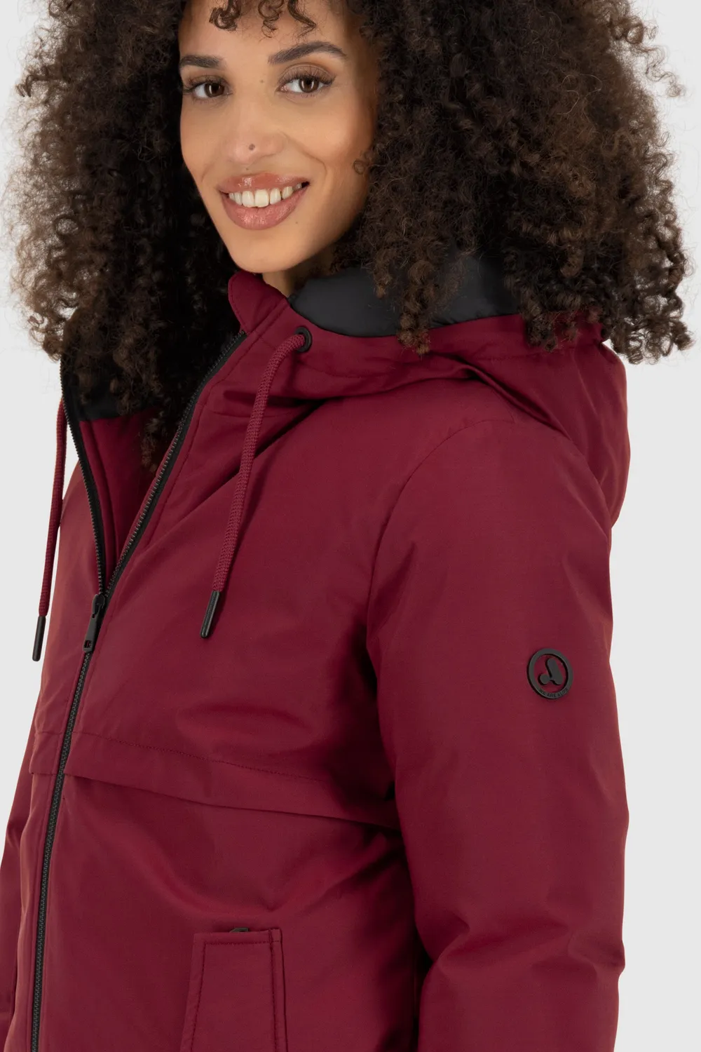 Alife & Kickin CicelyAK A Winterjacke Dunkelrot tailliert