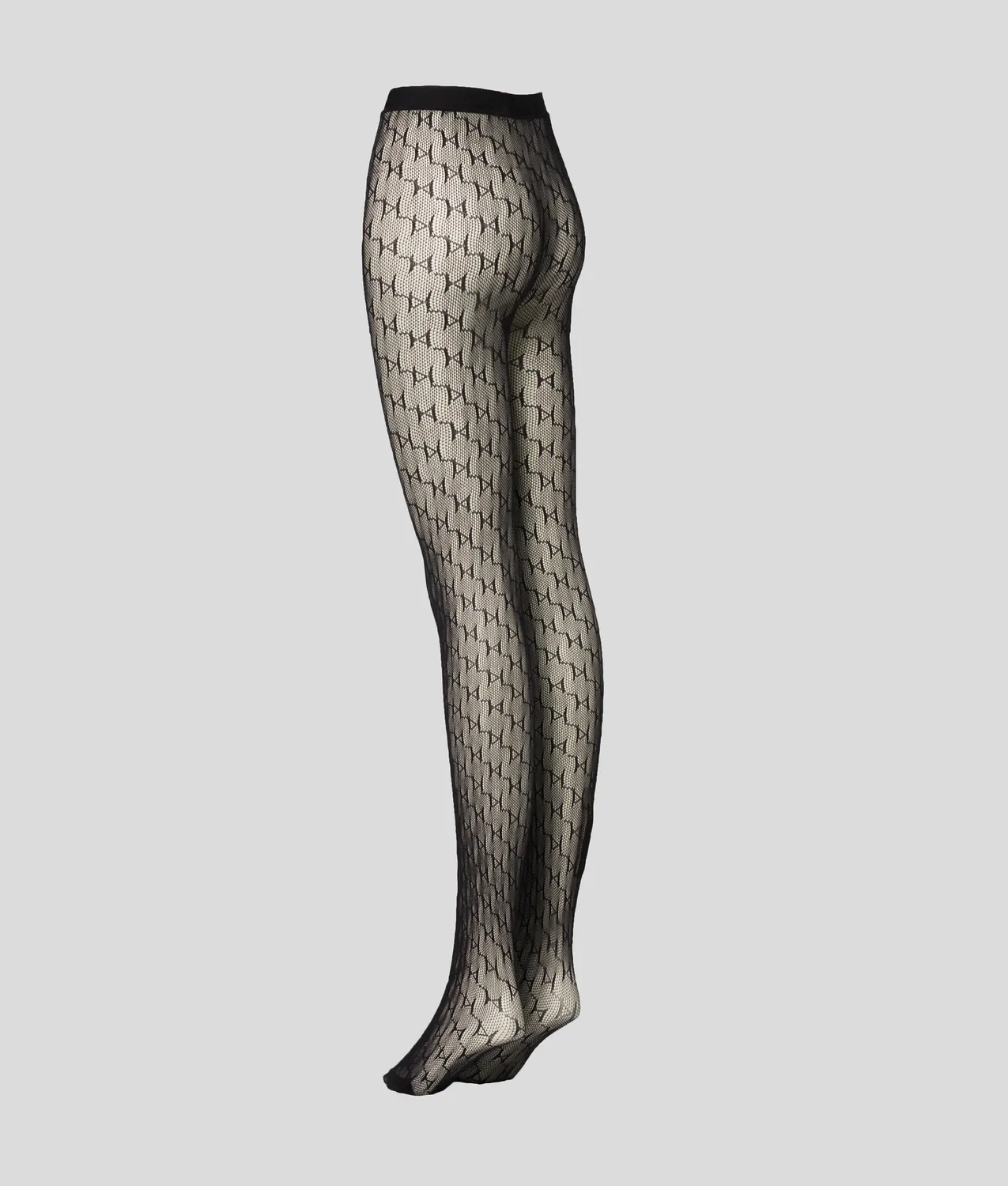 Karl Lagerfeld K/Monogram Tights Strumpfhose Damen Schwarz semi-sheer