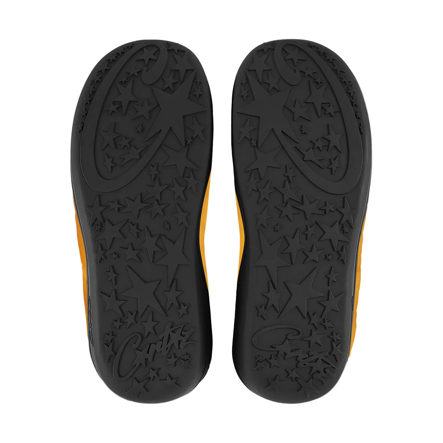 Corteiz Crib Crep Hausschuhe Gelb Microfleece